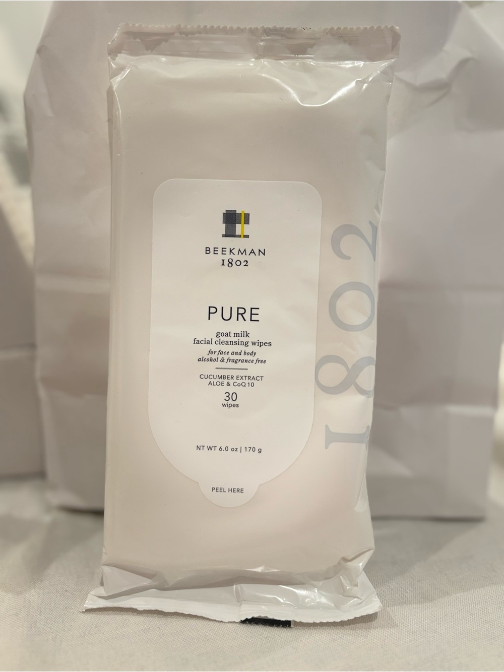 Beekman 1802 Pure Goat Milk Facial Cleansing Wipes 30 Ct Fragrance Free